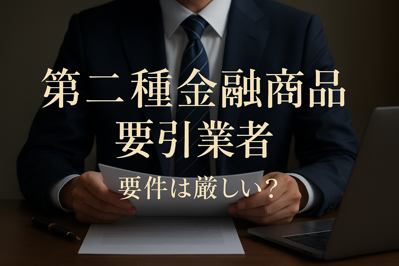 第二種金融商品取引業者 要件は厳しい？