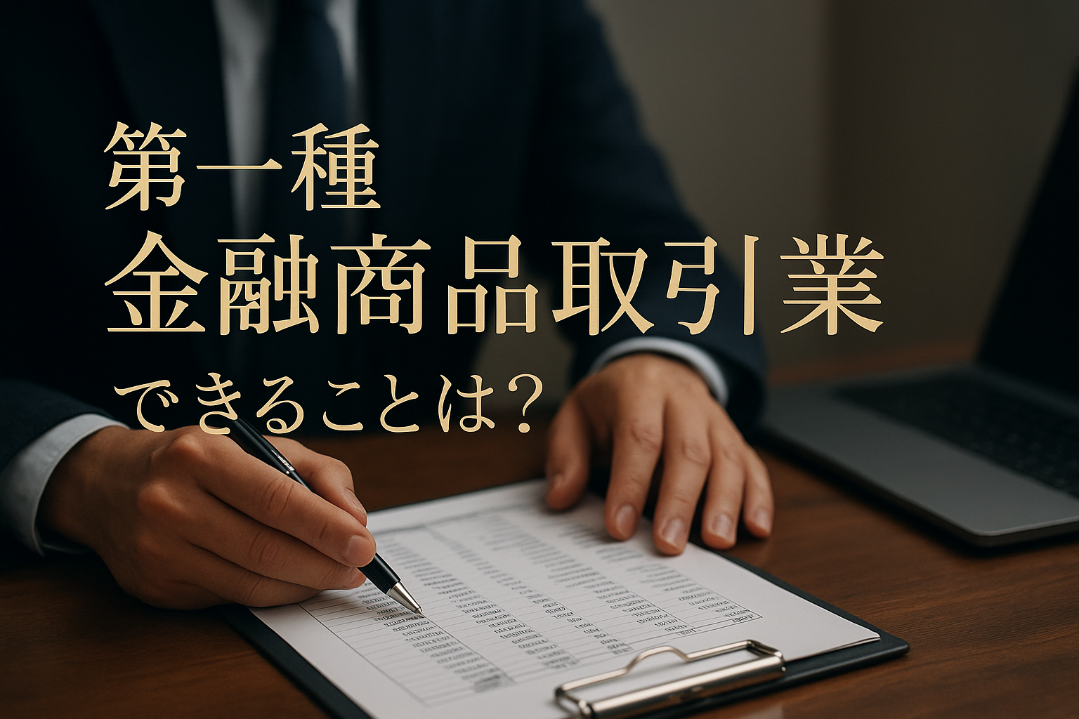 第一種金融商品取引業 できることは？