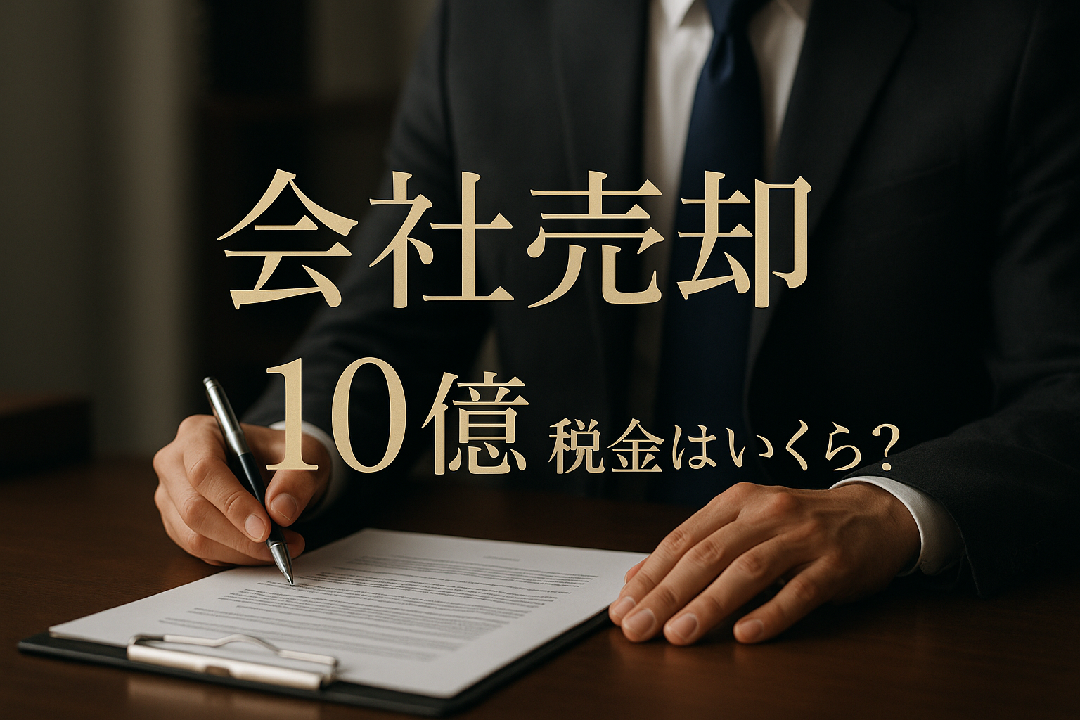 会社売却 10億 税金はいくら?