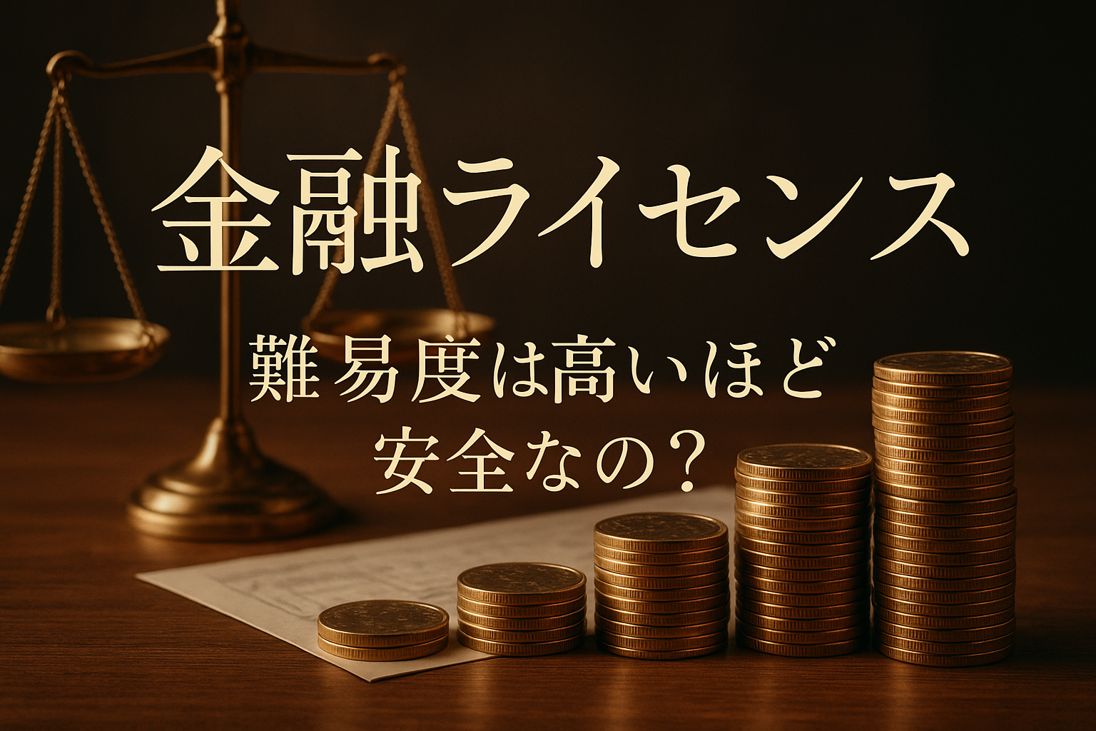 金融ライセンス 難易度は高いほど安全なの？